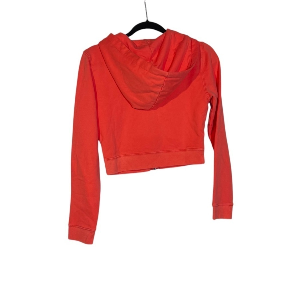 NWT American Eagle Cropped Zip-Up Hoodie Coral Size Medium - Picture 2 of 7